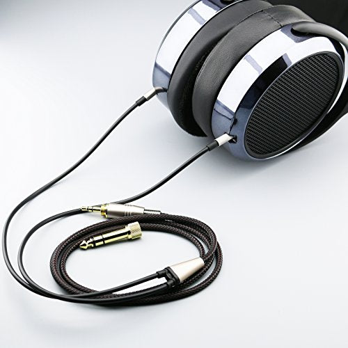 Replacement Cable Compatible with Hifiman HE400S, HE-400I, HE-400i（Dual 2.5mm Port）, HE560, HE-350, HE1000, HE1000 V2 Headphone 3.5mm / 6.35mm to Dual 2.5mm Jack Male Cord 3meter/9ft - size: with Dual 2.5mm male