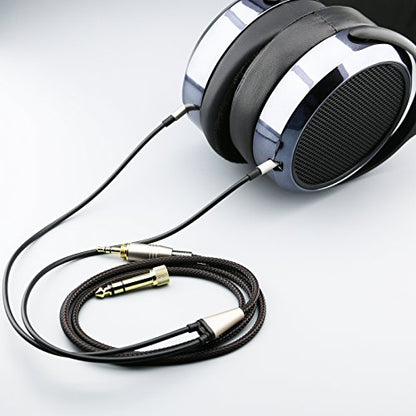 Replacement Cable Compatible with Hifiman HE400S, HE-400I, HE-400i（Dual 2.5mm Port）, HE560, HE-350, HE1000, HE1000 V2 Headphone 3.5mm / 6.35mm to Dual 2.5mm Jack Male Cord 3meter/9ft - size: with Dual 2.5mm male