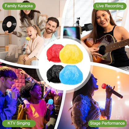 MECCANIXITY 240 Pcs Disposable Microphone Cover Mic Cover (White) - color: White
