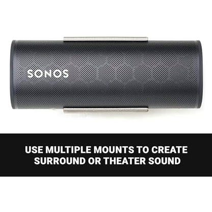 Spartan Mounts Compatible with SONOS Roam Bluetooth Speakers | Low Profile Wall Mount Anywhere Design for Home, Office, Studio, Garage, Dorm, Patio, Auto, Boat, Golf Cart - color: White
