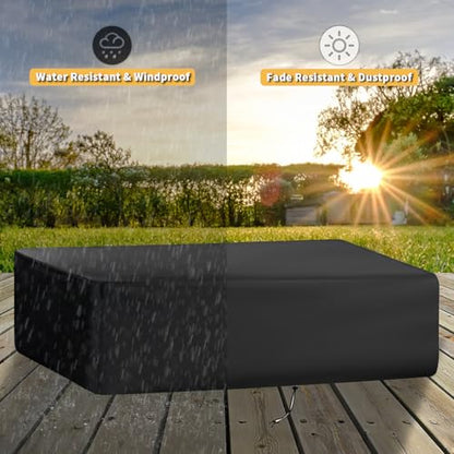 Grill Cover for GasOne 26 in Flat Top Gas Grill with 3 Burners, Heavy-Duty 600D Tabletop BBQ Cover for Gas One Portable Tabletop Griddle - size: 27"L x 18.5"D x 8"H