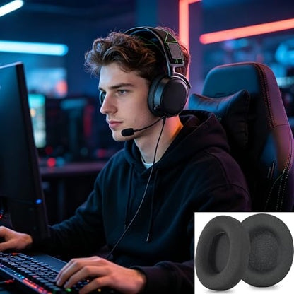 Defean Earpads for SteelSeries Arctis 7/9 (Not Fit Nova)-Black - color: Black