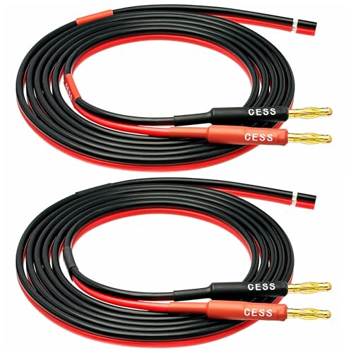 CNCESS Banana Plug to Bare Wire Open End Cable, 14AWG, 2-Pack (6 Feet) - size: 6 Feet