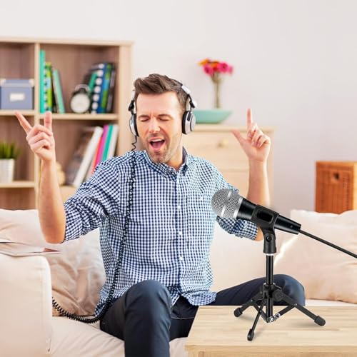 Portable Mic-Tripod-Stand, Metal Desktop Microphone Stand Compatible with HyperX Solocast,Quadcast-2-S,Duocast,Flipcast Microphones
