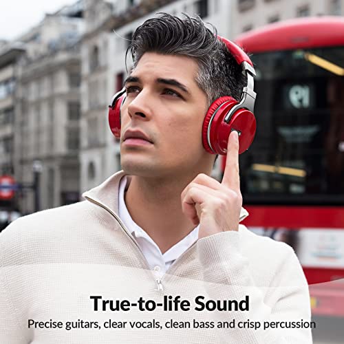 Million Sold 10 Years Classic E7 Active Noise Cancelling Headphones with Upgraded Noise Cancellation, Bluetooth Headphones Wireless with HD Sound Vivid Deep Bass, for Home Office Travel Gift Pcs - color: Red, style: E7 Wireless Active Noise Cancelling Hea