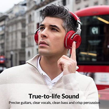Million Sold 10 Years Classic E7 Active Noise Cancelling Headphones with Upgraded Noise Cancellation, Bluetooth Headphones Wireless with HD Sound Vivid Deep Bass, for Home Office Travel Gift Pcs - color: Red, style: E7 Wireless Active Noise Cancelling Hea