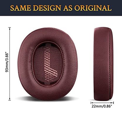 SOULWIT Professional Replacement Ear Pads for JBL Live 500BT/Live 500 BT Around-Ear Wireless Headphone, Earpads Cushions with Softer Protein Leather, Noise Isolation Foam - Red - color: Red
