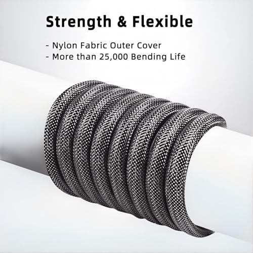 1Pack 6.56FT XLR to Banana Speaker Cable for Speaker Power Amplifier | Banana Plug to XLR Male, Male to 2 Male Plugs XLR Cable, OFC 12AWG Wire, Heavy Duty Nylon Braided Cover(Black/2M)