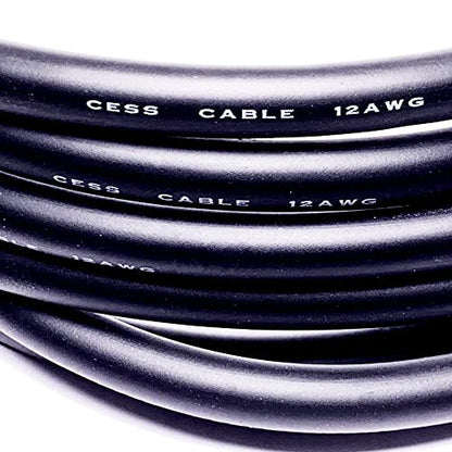CNCESS CESS-112-1f RCA to 1/4" TS Audio Patch Cable, 12 Gauge, 2 Cables (1 Foot) - size: 1 Foot