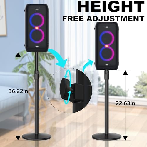 Speaker Stand for JBL Partybox 110/100/120, Adjustable Height | All-Metal Heavy Base, Holds 44 lbs, Sturdy Floor Stand for JBL Partybox 100/110/120,Household, party, performance