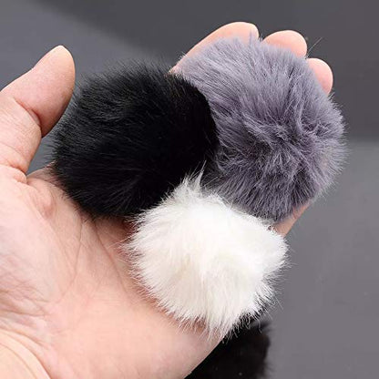Lapel Mic Windscreen, Portable Audio Furry Wind Muff Outdoor Microphones Comfortable Soft Lavalier(Black&White) - color: Black&White