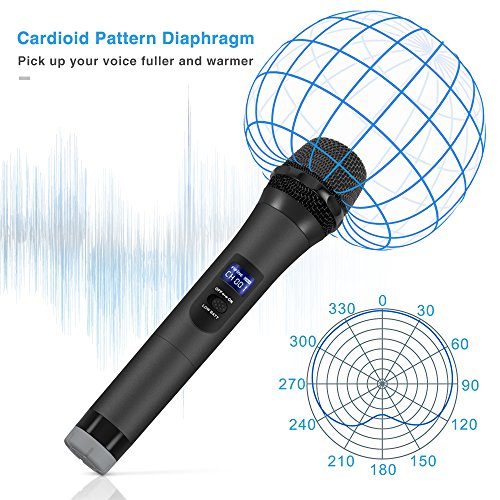 Wireless Microphone, Handheld Dynamic Microphone Wireless mic System for Karaoke Nights and House Parties to Have Fun Over The Mixer,PA System,Speakers-Fifine Technology K025 | Wireless Mic for Mixer, PA System, Speakers