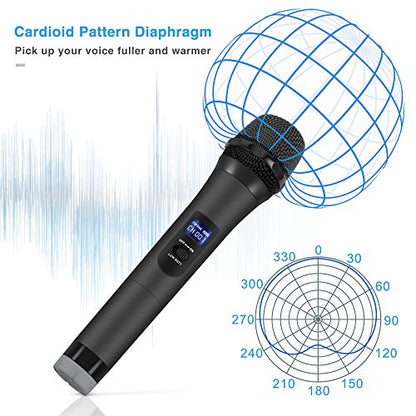 Wireless Microphone, Handheld Dynamic Microphone Wireless mic System for Karaoke Nights and House Parties to Have Fun Over The Mixer,PA System,Speakers-Fifine Technology K025 | Wireless Mic for Mixer, PA System, Speakers