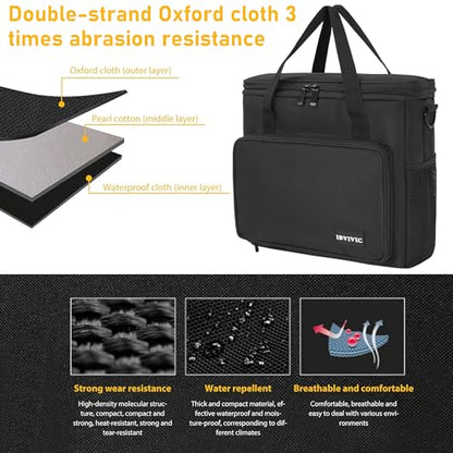 IBVIVIC 4 Slots Wireless Microphone Case with Foam, Microphone Carry Bag | Mic Storage Travel Bag with Shoulder Strap for Singing, Karaoke, Party - size: 4 Slots