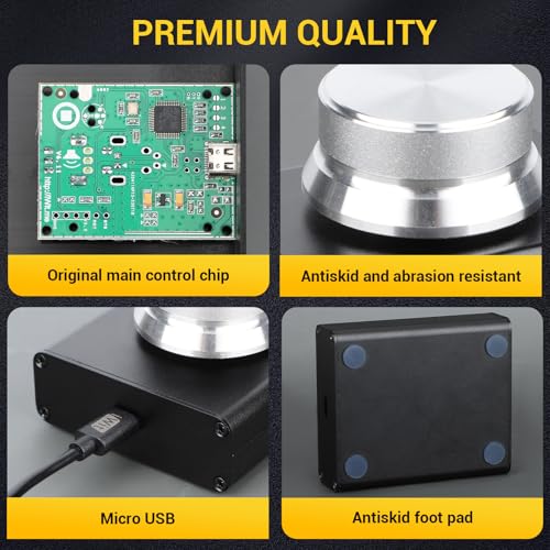 DROK USB Volume Control Knob - Computer Speaker External Volume Control with 1-Key Mute Function, Programmable, Compatible for PC/Mac/Android - color: Silver, size: Large/Programmable