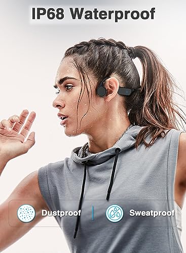 Bone Conduction Headphones, Wireless Bluetooth 5.3 Swimming IPX8 Waterproof Headset, Suitable for for Running, Cycling, Drving.