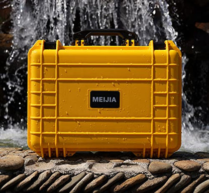 MEIJIA All Weather IP67 Waterproof Hard Camera Case,Hard Protective Case,Hard Case with Customizable Foam,Fit Use of Drones,Camera,Equipments,Pistols(Yellow,18.5 x14.06x6.93inches) - color: Yellow, size: 18.5 x14.06x6.93inches