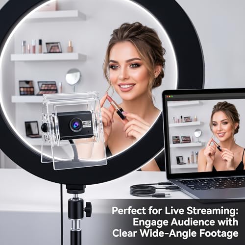 720P USB HD Webcam with Microphone， Web Camera for PC，with Auto White Balance for Video Calls, Live Streaming Gaming & Online Meetings ，USB Streaming Camera - color: Transparent