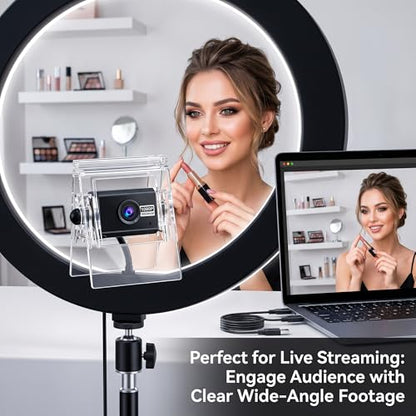 720P USB HD Webcam with Microphone， Web Camera for PC，with Auto White Balance for Video Calls, Live Streaming Gaming & Online Meetings ，USB Streaming Camera - color: Transparent
