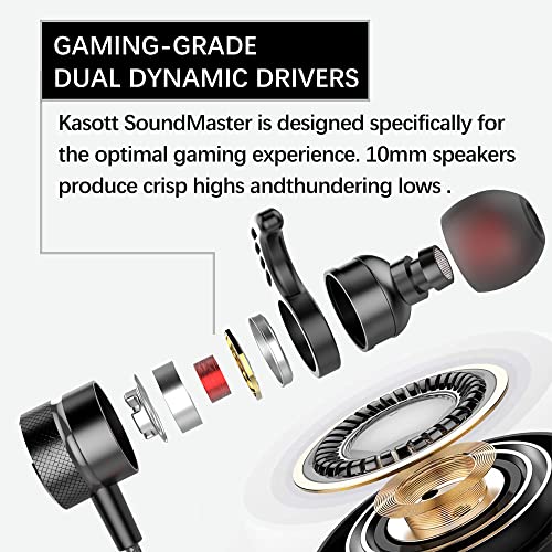 KASOTT USB C Headphone for Samsung Wired Earbuds Magnetic in-Ear Type C Earphone with Microphone Volume Control Deep Bass Stereo Noise Canceling for iPhone 17 Pro Max Air 16 16e 15 (Black, USB-C)