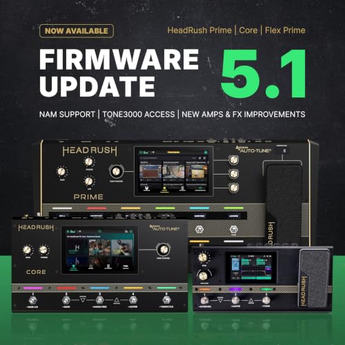HeadRush Flex Prime Electric Guitar Multi-Effects Pedal | Multi-Effects Processor with Amp Cloner, Looper, Auto-Tune, Wi-Fi, Bluetooth, Touchscreen, Drum Machine, Neural Amp Modeler - style: Flex Prime