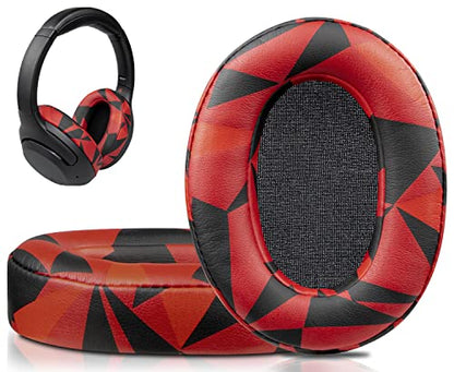 SOULWIT Earpads for Sony WH-XB900N/WH-CH710N/WH-CH720N/WH-RF400/MDR-RF895RK Headphones, Ear Pads Cushions with Soft Protein Leather, High Density Foam - Red Storm - color: Red Storm
