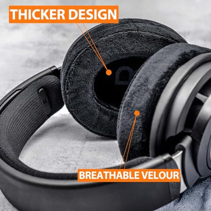 SHP9600 Ear Pads - TRANSTEK Replacement Ear Cushion Compatible with SHP9600 Headphones (Velour)
