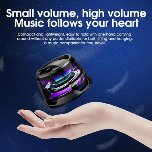 G200 Magnetic Bluetooth Mini Speaker with RGB Lights | ABS portable speaker delivers 3D surround sound with colorful light effects for daily use. - color: Black