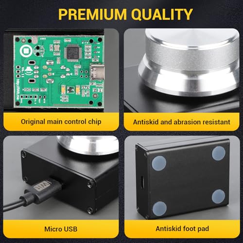 DROK USB Volume Knob, Small PC Computer Speaker Volume Control Audio External USB Volume Control Knob with 1-Key Mute Function Support Win7 8 10 XP Mac Vista Android, Black and Silver - color: Silver, size: Small/Programmable