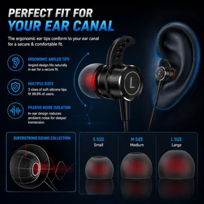 KASOTT SoundMaster Pro V1 - Gaming Earphones with Dual Audio Drivers,Battle Buds,in-Line Mic with Mute and Volume Control, Compatible with Xbox Series,Xbox One,PS5,PS4,Switch,Pc with 3.5mm Aux