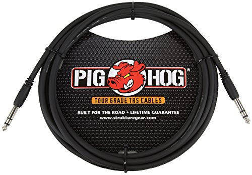 Pig Hog PTRS10 High Performance 1/4" TRS Instrument Cable, 10 Feet - size: 10 ft