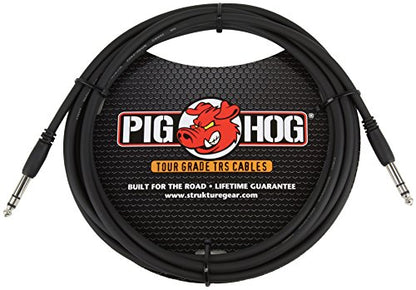 Pig Hog PTRS15 High Performance 1/4" TRS Instrument Cable, 15 Feet - size: 15 ft