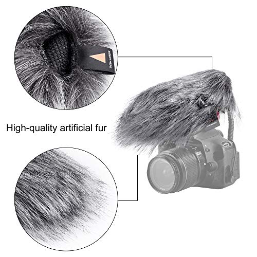 COMICA CVM-V30 LITE B Video Microphone,Super-Cardioid Condenser On-Camera Shotgun Microphone for Canon Nikon Sony Panasonic DSLR Cameras,Mic for iPhone Android(with Windmuff)