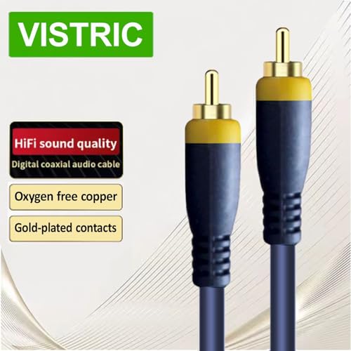 RCA Cable, 6ft,1-RCA Male to 1-RCA Male, Shielded, Gold-Plated Connectors, for Speakers/Subwoofers, Amplifiers, Home Theater Receivers, HDTV, Hi-Fi Systems, etc (1-Pack) - size: (1-Pack) 6-Feet