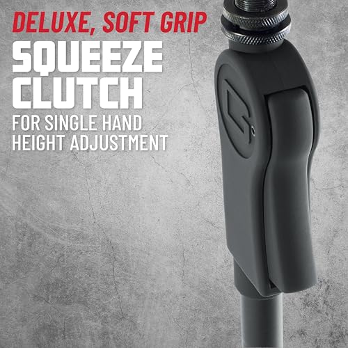 Gator Frameworks Microphone Stand with 10" Weighted Base and Deluxe Soft Grip Squeeze Height Adjustment, (GFW-MIC-1001) - style: 10" Weighted Base - Deluxe Height Adjust