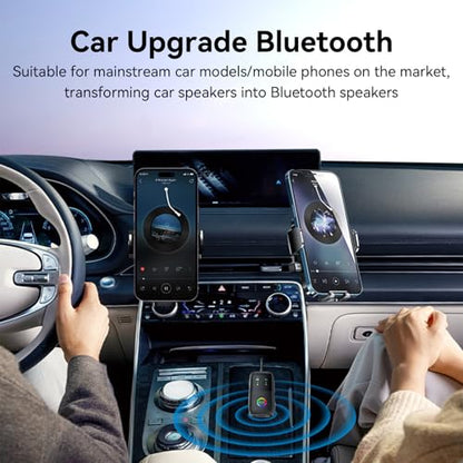 2-in-1 Bluetooth 5.2 Transmitter Receiver for TV/Airplane/Gym/Planes/Boat, Dual Link aptX Adaptive Low Latency Audio Adapter, Wireless Converter for 3.5mm Aux Jack, Supports 2 Headphones