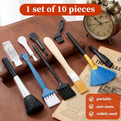 Keyboard Cleaner, 10 Pcs Mini Anti Static Laptop Cleaning Kit | Nylon Dust Brushes for Keyboard, Computer Motherboard, Fans, Camera & Small Spaces Electronic Devices