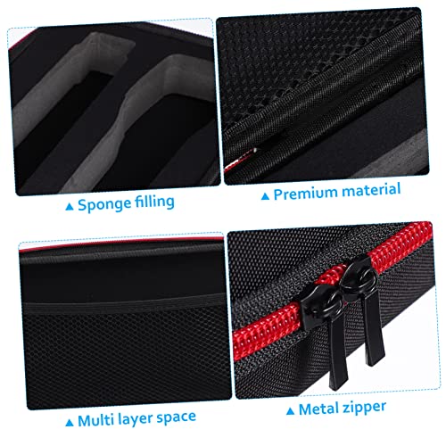 Microphone Storage Bag with Zipper Closure and Double-sided Pockets