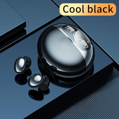 IHAO Sport Earbuds Headphone with Mic 2 in 1 Multifunctional Earpiece TWS in-Ear Headset HiFi Sound Noise Reduction Painless Firm Wear Earphone (Polish Black Dual Earbuds) - color: Polish Black Dual Earbuds SM25