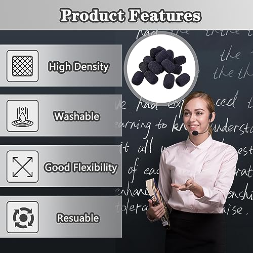 Headset Microphone Covers Foam, Lapel Headset Microphone Windscreen Sponge Foam Microphone Windscreen Mini Foam Cover for Variety of Headset Microphone Noise Reduction (5pcs) - size: 5pcs