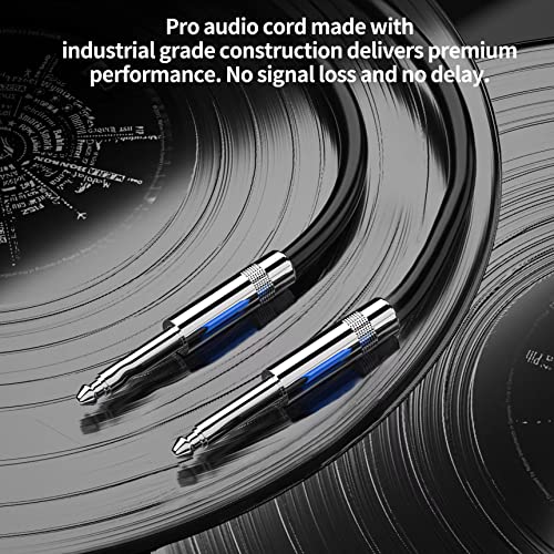 2-Pack 25ft 1/4" TS Cable Pro Audio Stereo Interconnect Instrument Cord - size: 25 Feet