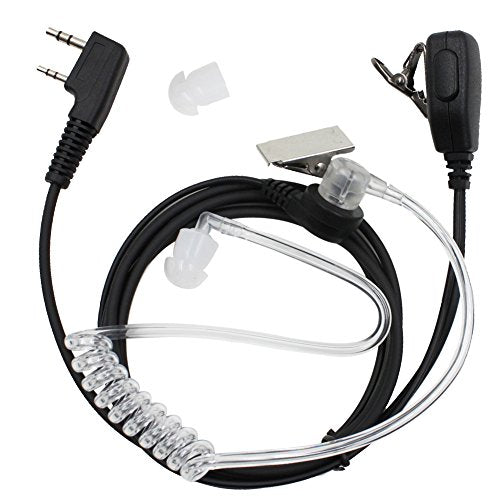 2-pin Covert Acoustic Tube Earpiece Headset for Kenwood Puxing Wouxun Baofeng Two Way Radio 2pin(1 Pack) - color: 1 Pack