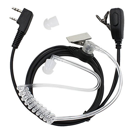2-pin Covert Acoustic Tube Earpiece Headset for Kenwood Puxing Wouxun Baofeng Two Way Radio 2pin(1 Pack) - color: 1 Pack