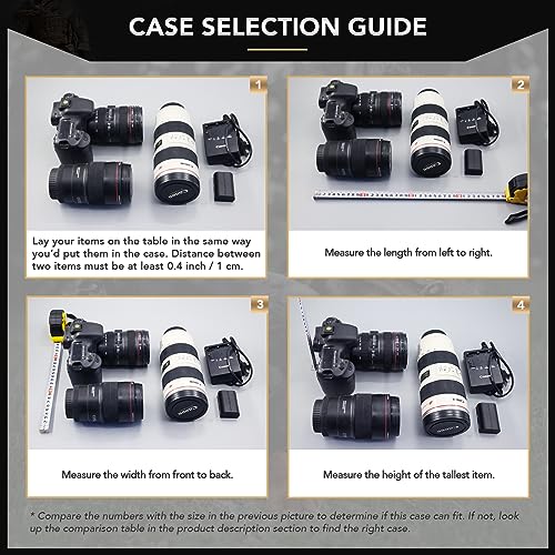 Lykus HC-5220 Hard Case with Wheels and Foam, Inner Size 19.09*12.68*8.66in | IP67 Waterproof, Pluckable Foam, Suitable for Cameras, Lenses, Electronic Equipment and More - size: HC-5220: 22.83x16.54x11.42 inch