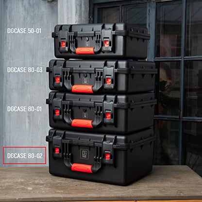 Small Medium Hard Case with Wheels and Pick'n'UP Foam | Protective Carrying case Gun, in-Ear, Wireless System or Camera Set - style: № 80-02 Int: 17.13 X 13.19 X 8.46 In.