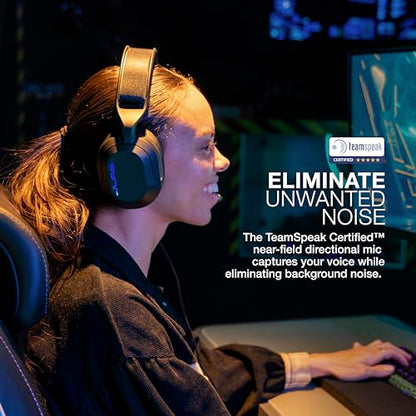 JLab Nightfall Wired Gaming Headset, 3.5mm, Black | for PC, Xbox, PS5, PS4, Nintendo Switch, 50mm Driver, Cloud Foam Cushions, Soundproof Inner Shelf, with Microphone