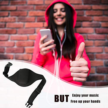 Frienda 2 Pack Mic Belt for Fitness Instructors,Black | Adjustable Microphone Waist Belt, Neoprene Mic Carrying Pouch, Transmitter Carrier, Adjustable Waist Strap