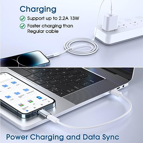 TechMatte USB C to Lightning Adapter 2 Pack 2.2A Charging Data Transfer - color: Grey, size: 2 Pack