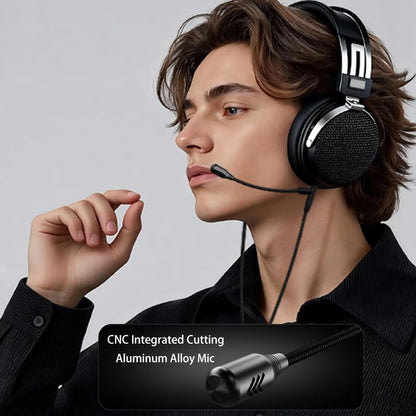 Voice Call Microphone Boom Cable,Dual 3.5mm Voice Gaming Cable,High Purity Oxygen Free Copper AUX Cord Compatible with Hifiman HE4XX HE-350 HE560 Sony MDR Z1R for Studio Audiophile 3.5mm 6.5ft - style: 3.5mm Boom mic