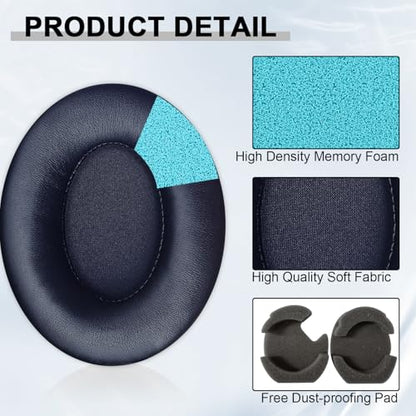 Replacement Ear Pads for Sony WH-1000XM4 (WH1000XM4) Over-Ear Headphones, Ear Cushions, Headset Earpads, Ear Cups Cover with Soft Protein Leather (Blue) - color: Blue